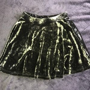 Green Velvet Skirt